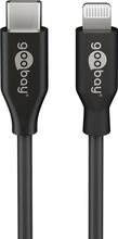 Kaabel Lightning/USB-C Goobay 39445, 1 m, must