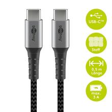 USB-C kaabel Goobay, 0,5 m, hall