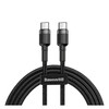 USB-C kaabel Baseus Cafule, 2 m, hall/must