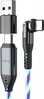 Kaabel USB-C Statik PowerPivot Pro, 1 m, must, LED-valgustusega