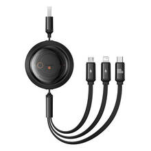 Kaabel 3-in-1 Baseus Free2Draw, 1,1 m, must