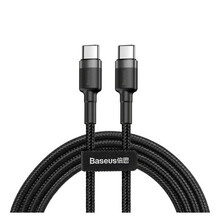 USB-C kaabel Baseus Cafule, 2 m, hall/must