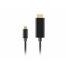 Kaabel USB-C/HDMI Lanberg CA-CMHD-10CU-0005-BK, 1 m, must