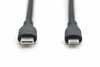 Kaabel USB-C/Lightning Digitus, 1 m, must