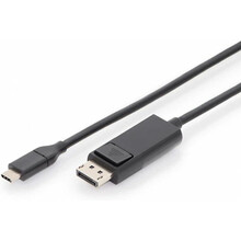 Adapter USB-C/DisplayPort Digitus AK-300333-020-S, 2 m, must