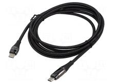 Kaabel USB-C LogiLink, 2 m, must