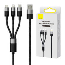 Kaabel 3in1 Baseus StarSpeed Series CAXS000001, 1,2 m, must