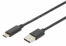 Kaabel USB-C/USB-A Assmann AK-300148-030-S, 3 m, must