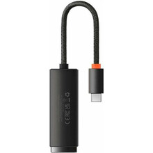 Võrguadapter Baseus WKQX000201, USB-C/RJ45, 100 Mbps, must