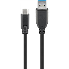 Kaabel USB-A/USB-C Goobay Sync & Charge, 100 cm, must