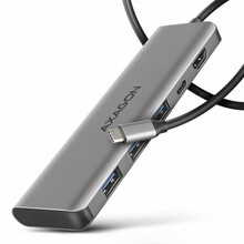 USB-C jaotur Axagon HMC-5H, 3x USB-A, 4K HDMI, PD 100W, 100 cm