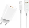 Laadija Denmen DC01, 1x USB-A 2.4 A, valge