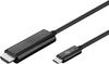 Kaabel USB-C/HDMI Goobay 77528, 1.8 m, must