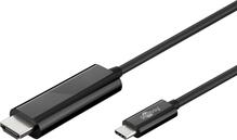 Kaabel USB-C/HDMI Goobay 77528, 1.8 m, must