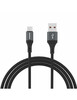 Kaabel USB-A/USB-C Dudao L3ST, 1,2 m, 5A, must, punutud