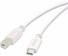 Kaabel USB-C/USB-B Vivanco 45356, 3 m, valge