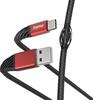Kaabel USB-A/USB-C Hama Extreme, 1.5 m, must/punane