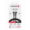 Kaabel USB-C Swissten, 1,2 m, must