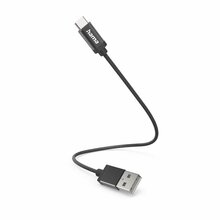 Kaabel USB-A/USB-C Hama 00201600, 0,2 m, must