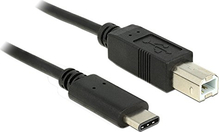 Kaabel USB-C/USB-B Delock, 1 m, must