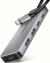 USB-C jagaja Axagon HMC-5H60, 4K 60Hz, PD 100W, 15 cm