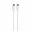 USB-C kaabel Deltaco IPLH-1010, 1 m, USB 2.0, 60W, valge, punutud