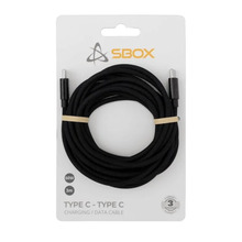 Kaabel USB-C Sbox USB-TYPEC-TYPEC-3, 3 m, must