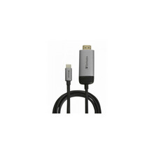 Videokaabli adapter Verbatim 49144, USB-C/HDMI, 1,5 m, must/hõbe