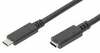 USB-C pikenduskaabel Digitus AK-300210-020-S, 2 m, must
