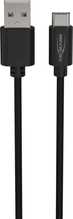 Kaabel USB-A/USB-C Ansmann 1700-0130, 1 m, must