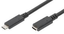 USB-C pikenduskaabel Digitus AK-300210-020-S, 2 m, must