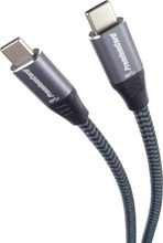Kaabel USB-C PremiumCord, 3.2 Gen 1, 1 m, puuvillane punutis