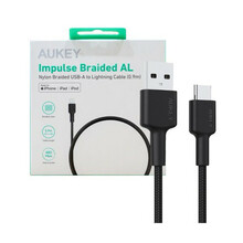 Kaabel USB-C/USB-A Aukey CB-CD30, 0,9 m, must