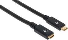 Pikenduskaabel USB-C Manhattan 355681, 1 m, must