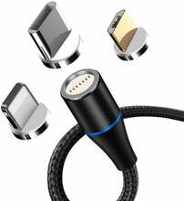 Kaabel USB-C/Lightning/microUSB Maxlife MXUC-03, 1 m, must