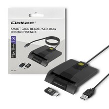 Kiipkaardilugeja Qoltec 50634 SCR-0634, USB Type C