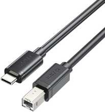 Kaabel USB-C/USB-B Unitek, 3 m, must