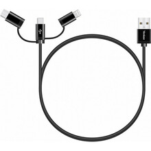Kaabel USB-A/USB-C/Micro USB/Lightning Yenkee, 1 m