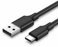 Kaabel USB-A/USB-C Ugreen US287, 0,25 m, must