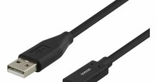 Kaabel USB-C/USB-A DELTACO USBC-1005M, 1.5 m, must