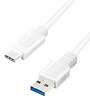 Kaabel USB-A/USB-C Logilink CU0172, 0.15 m, valge