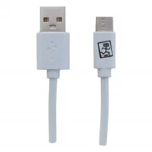 Kaabel USB-A/USB-C 2GO 1 m, valge