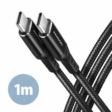 USB-C kaabel Axagon BUCM-CM10AB, 1 m, must
