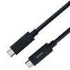 Kaabel USB-C DELTACO USBC-4008M, 0,8 m, must