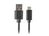 Kaabel USB-A/USB-C Lanberg CA-USBO-31CU-0010-BK, 1 m, must