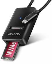 Adapter USB-C AXAGON ADM2-CM, M.2 NVMe/SATA SSD