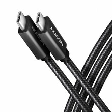 Kaabel USB-C Axagon BUCM32-CM10AB, 1 m, must