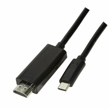 Kaabel USB-C/HDMI Logilink UA0329, 1,8 m, must