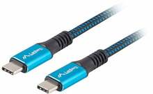 Kaabel USB-C Lanberg CA-CMCM-45CU-0012-BK, 1,2 m, must-sinine