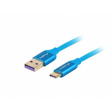 Kaabel USB-A/USB-C Lanberg CA-USBO-21CU-0005-BL, 0,5 m, sinine